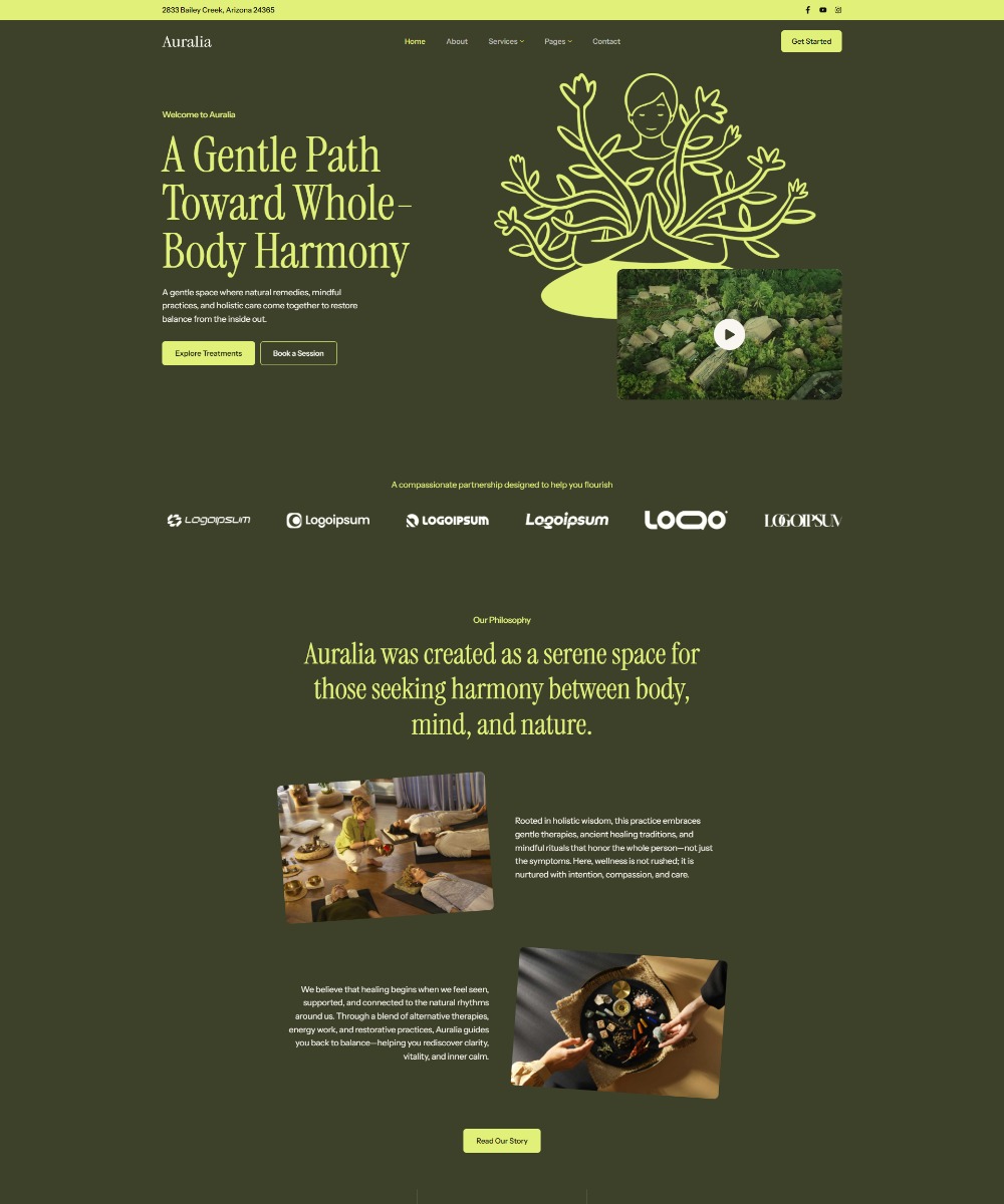 Auralia - Alternative Medicine Elementor Template