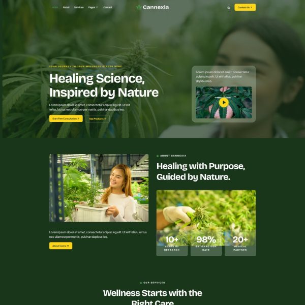 Cannexia - Medical Marijuana Elementor Template