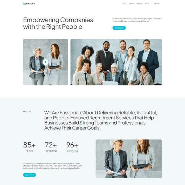 Employa - Human Resource &a Recruitment Agency Elementor Template