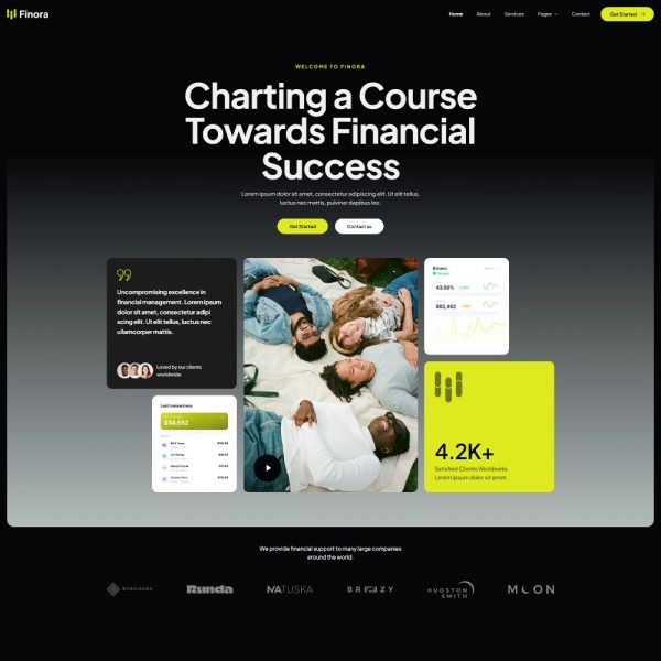 Finora - Finance & Investment Elementor Template