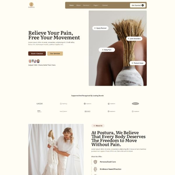 Flexiva - Postura Physiotherapy & Chiropractic Elementor Template