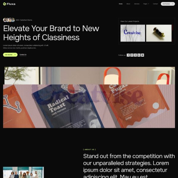 Fluxa - Creative Digital Agency Elementor Template