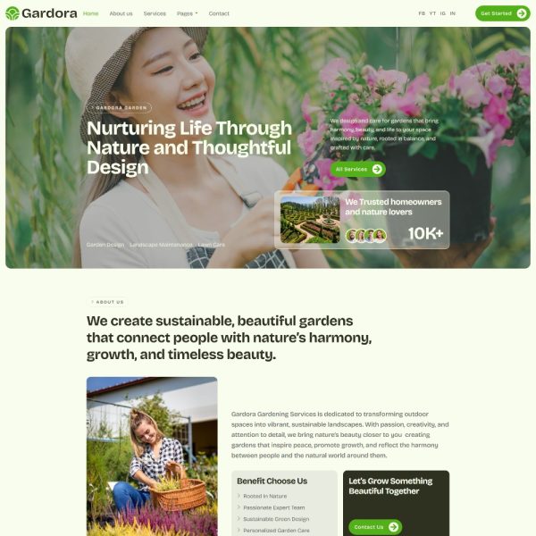 Gardora - Landscaping & Gardening Elementor Template