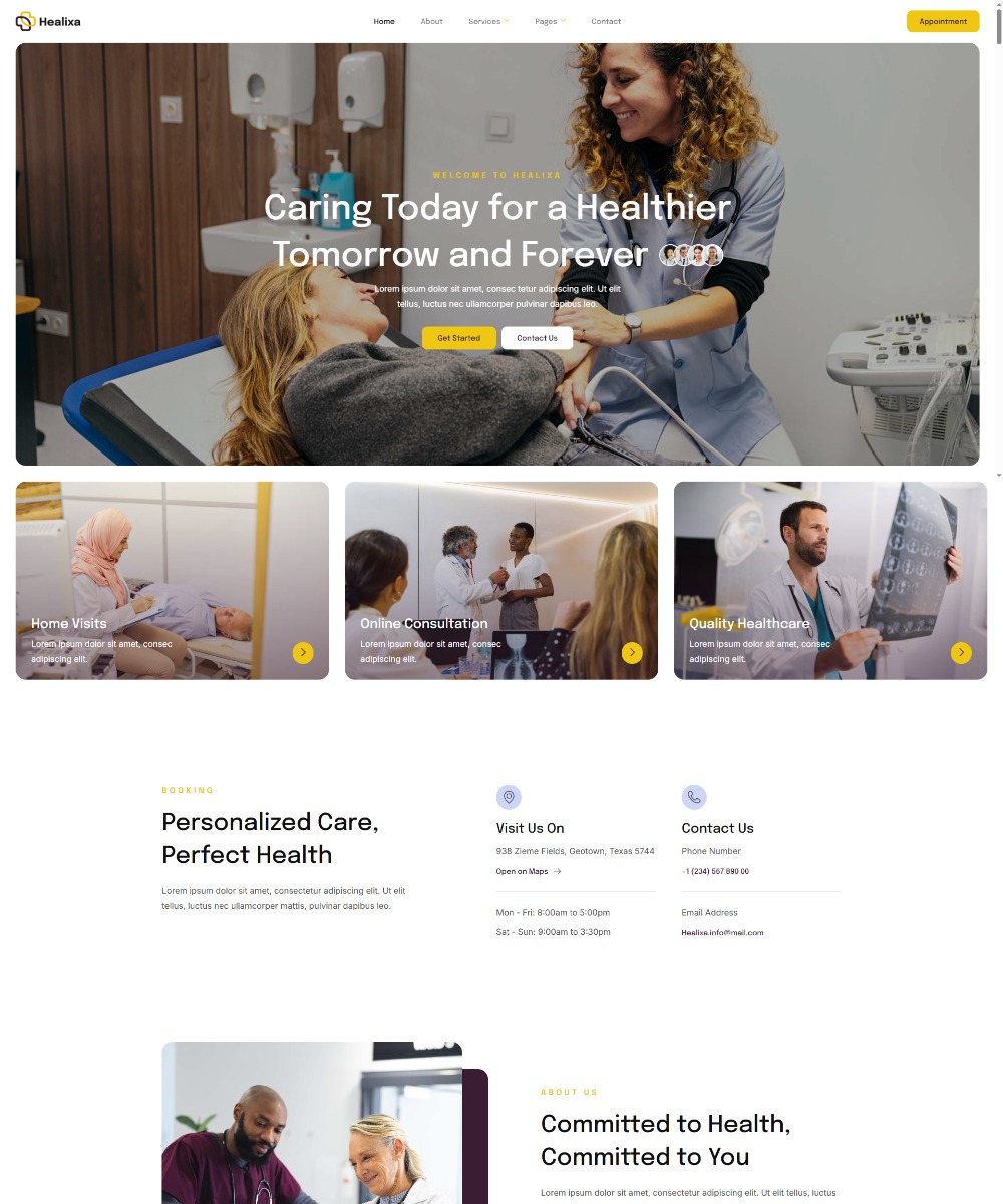 Healixa - Healthcare & Medical Services Elementor Template
