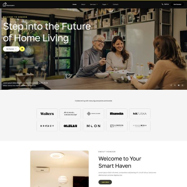 Homzen - Smart Home Automation Elementor Template