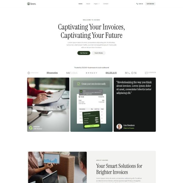 Invero - Invoicing Platform & SaaS Elementor Template