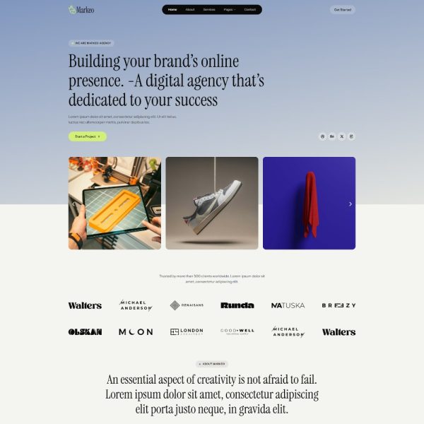 Markeo - Digital Marketing & Agency Elementor Template