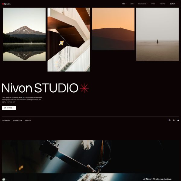 Nivon - Photography & Personal Portfolio Elementor Template