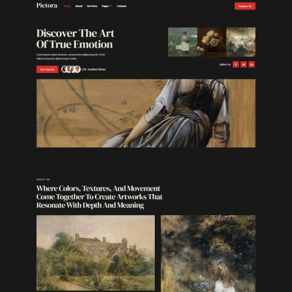 Pictora - Painting & Artist Elementor Template