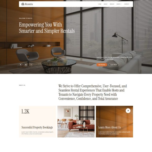 Rentix - Rental Property Elementor Template