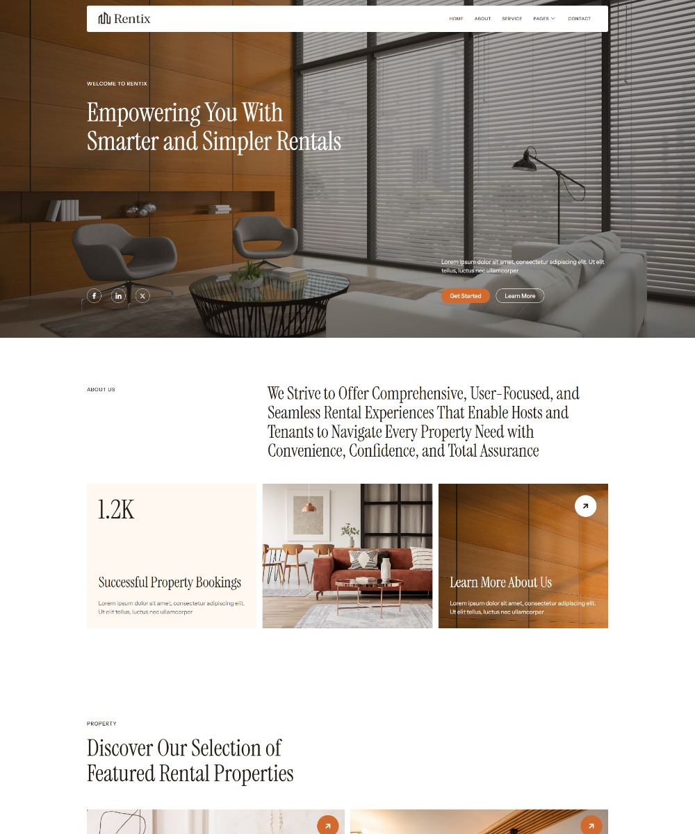 Rentix - Rental Property Elementor Template