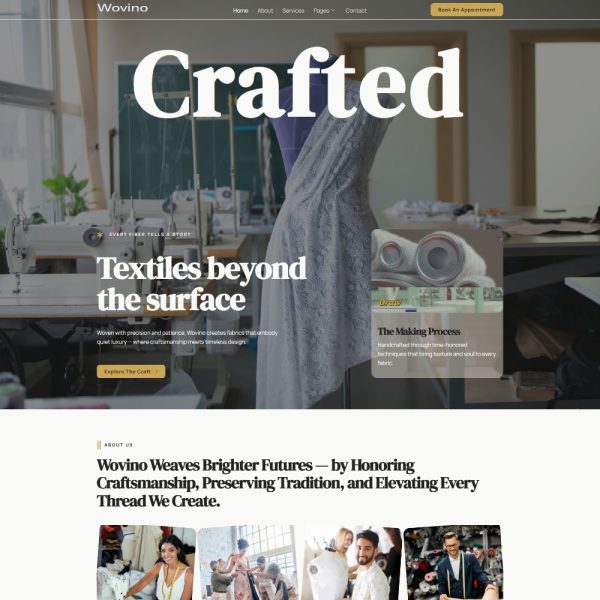 Wovino - Textile & Garment Industry Elementor Template