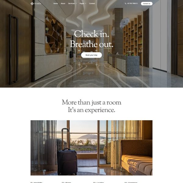 Arvella - Hotel & Resort Elementor Template