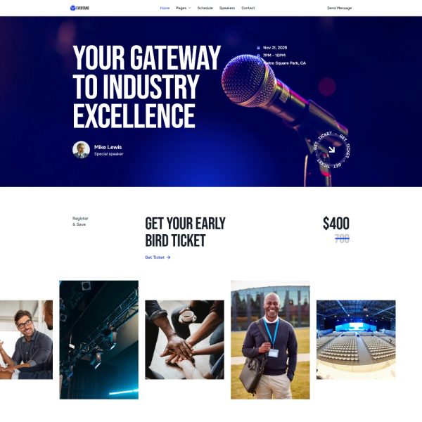 Eventaro - Event & Conference Elementor Template