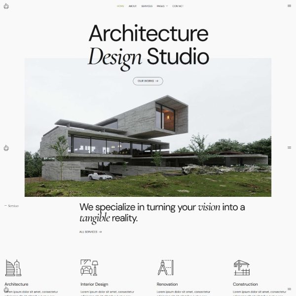 Forma - Architecture & Interior Design Elementor Template