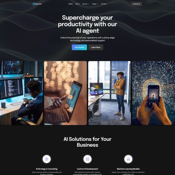 Syntrix - AI Agency & Technology Elementor Template